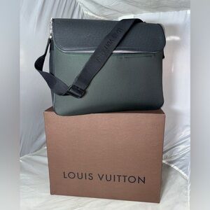 Louis Vuitton Black and Dark Green Messenger Bag | With Tags, Box and Dustbag